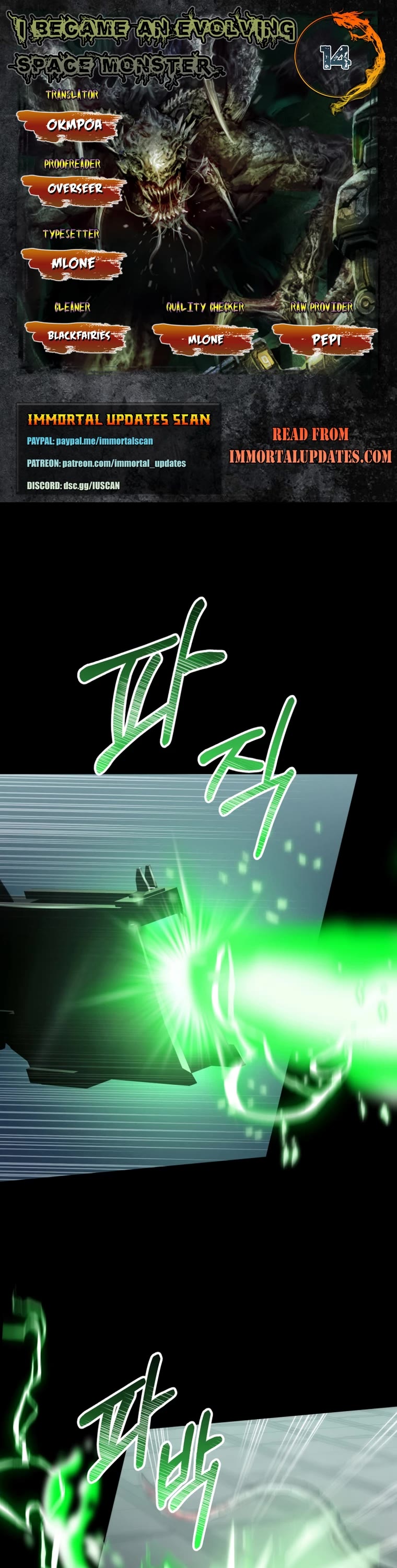 I Became an Evolving Space Monster chapter 14 page 1