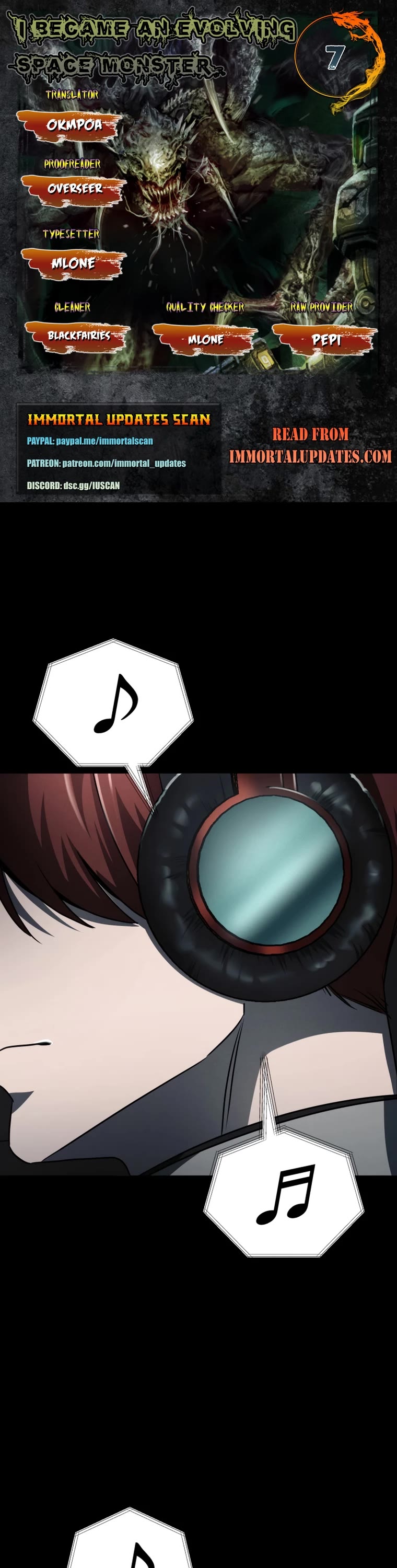 I Became an Evolving Space Monster chapter 7 page 1