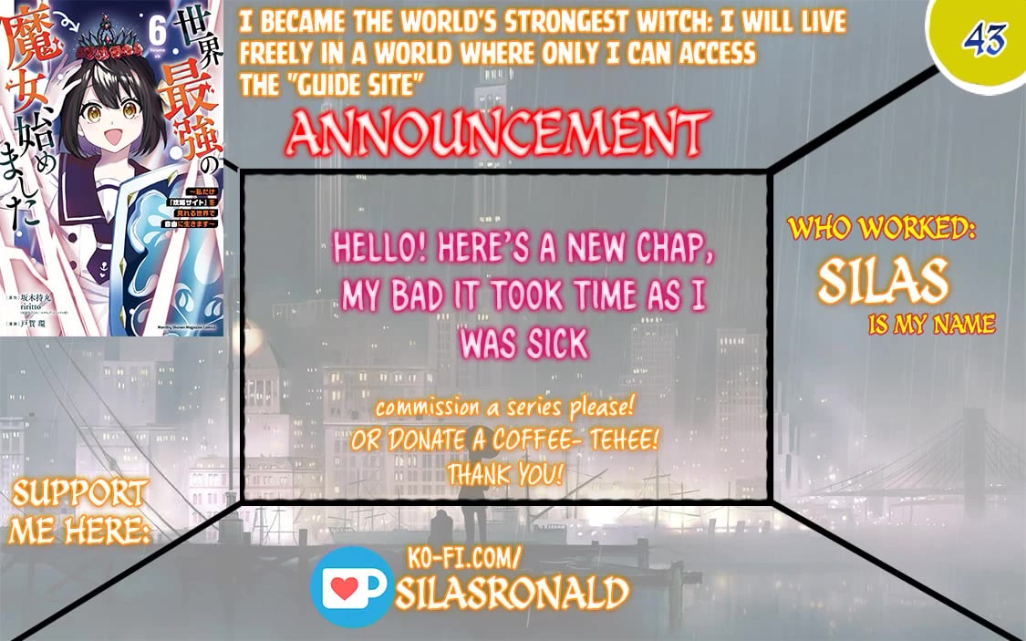 I Became the World's Strongest Witch: I Will Live Freely in a World Where Only I can Access the "Guide Site" chapter 43 page 1