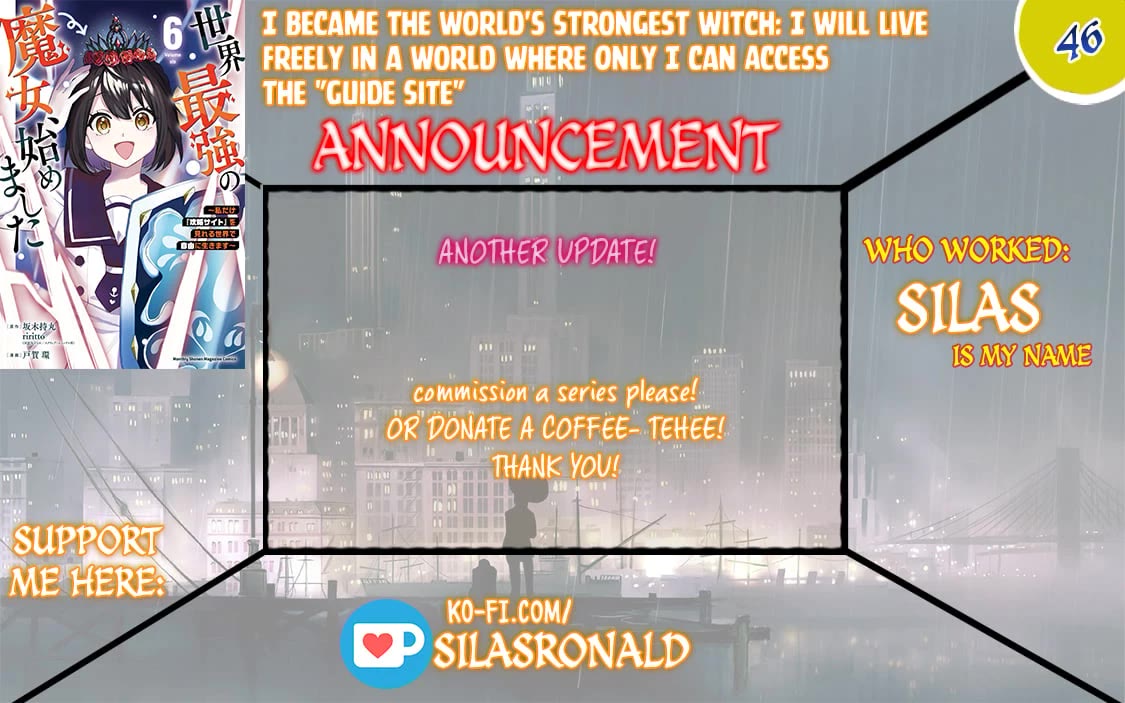 I Became the World's Strongest Witch: I Will Live Freely in a World Where Only I can Access the "Guide Site" chapter 46 page 1