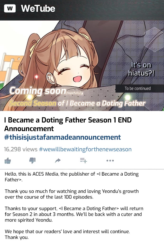 I Become a fool when it comes to my Daughter chapter 100.5 page 1