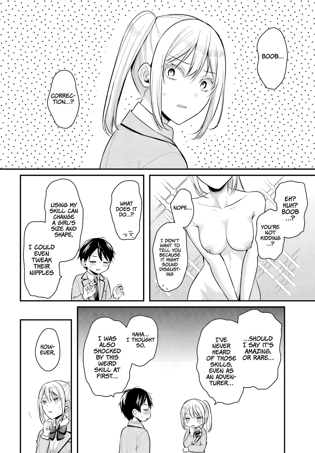 I couldn't become an Adventurer, so I'll help troubled girls with my [Breast Correction] Skill!? chapter 9 page 15