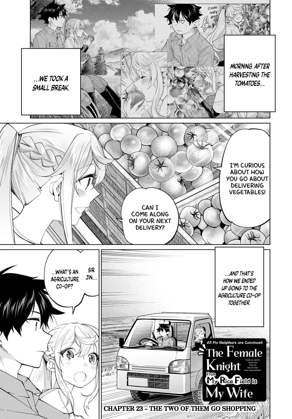 I Found a Female Knight in a Rice Field, in the Countryside They Think She’s My Wife chapter 23 page 1