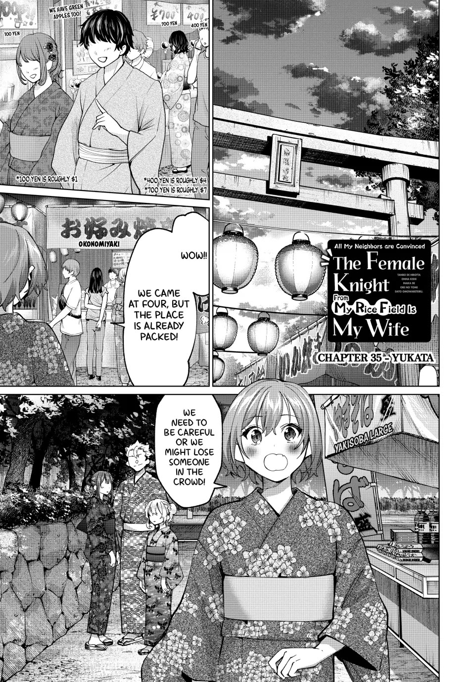 I Found a Female Knight in a Rice Field, in the Countryside They Think She’s My Wife chapter 35 page 1