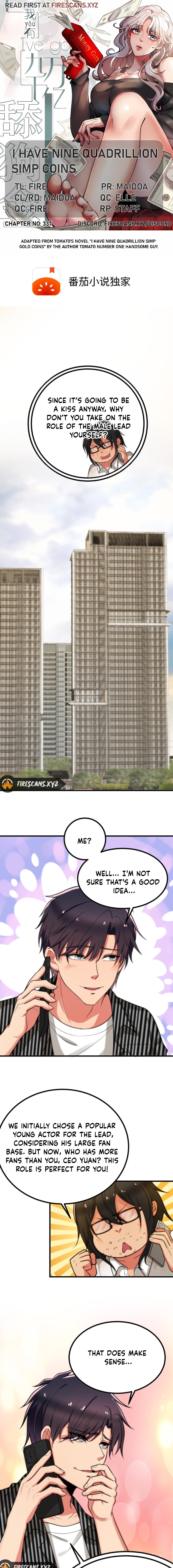 I Have Nine Quadrillion Simp Gold Coins chapter 338 page 1