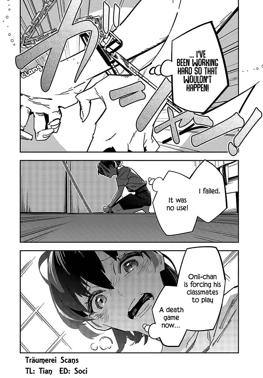 I Reincarnated as the Little Sister of a Death Game Manga's Murder Mastermind and Failed chapter 1 page 7