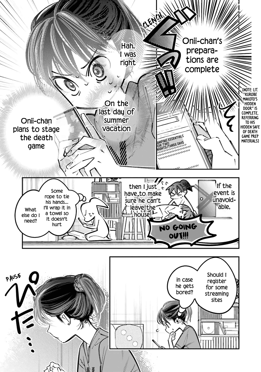 I Reincarnated as the Little Sister of a Death Game Manga's Murder Mastermind and Failed chapter 19 page 7