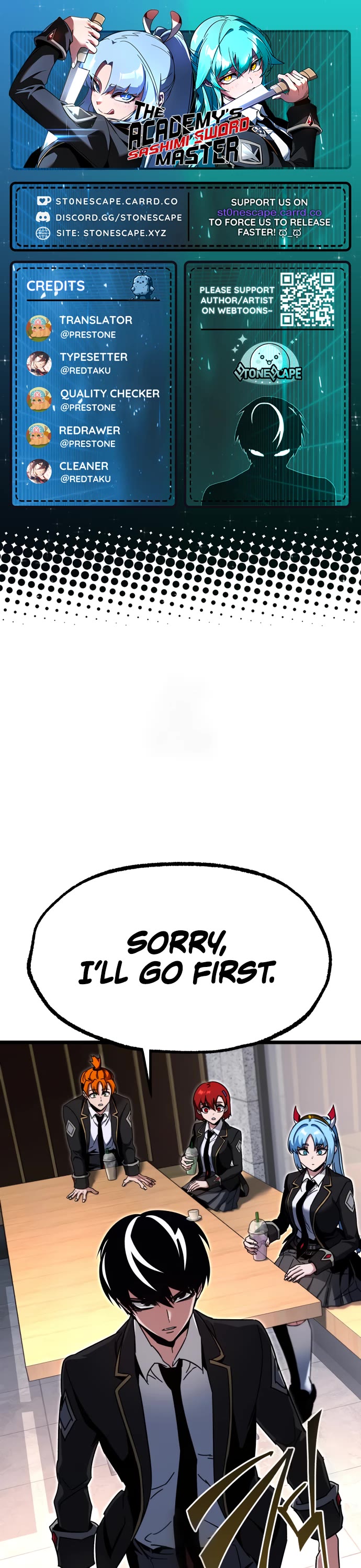 I Took Over the Academy With a Single Sashimi Knife chapter 53 page 1