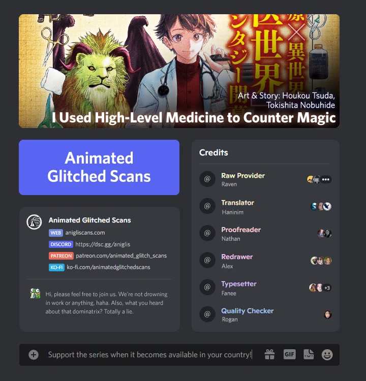 I Used High-Level Medicine to Counter Magic chapter 8 page 1