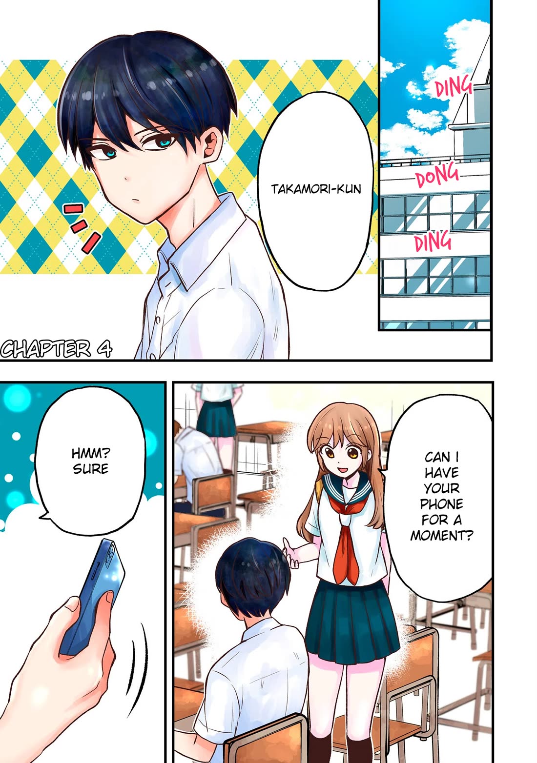 I Wanna Shut up Takamori-kun!! chapter 4 page 1