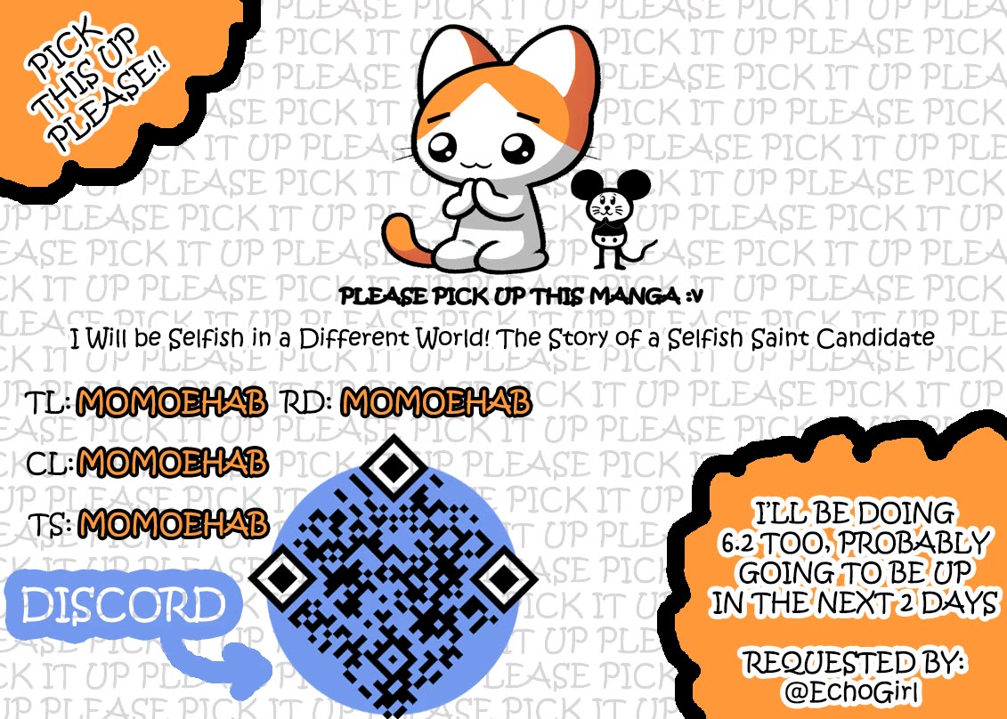 I Will Be Selfish in a Different World! The Story of a Selfish Saint Candidate chapter 6.1 page 14