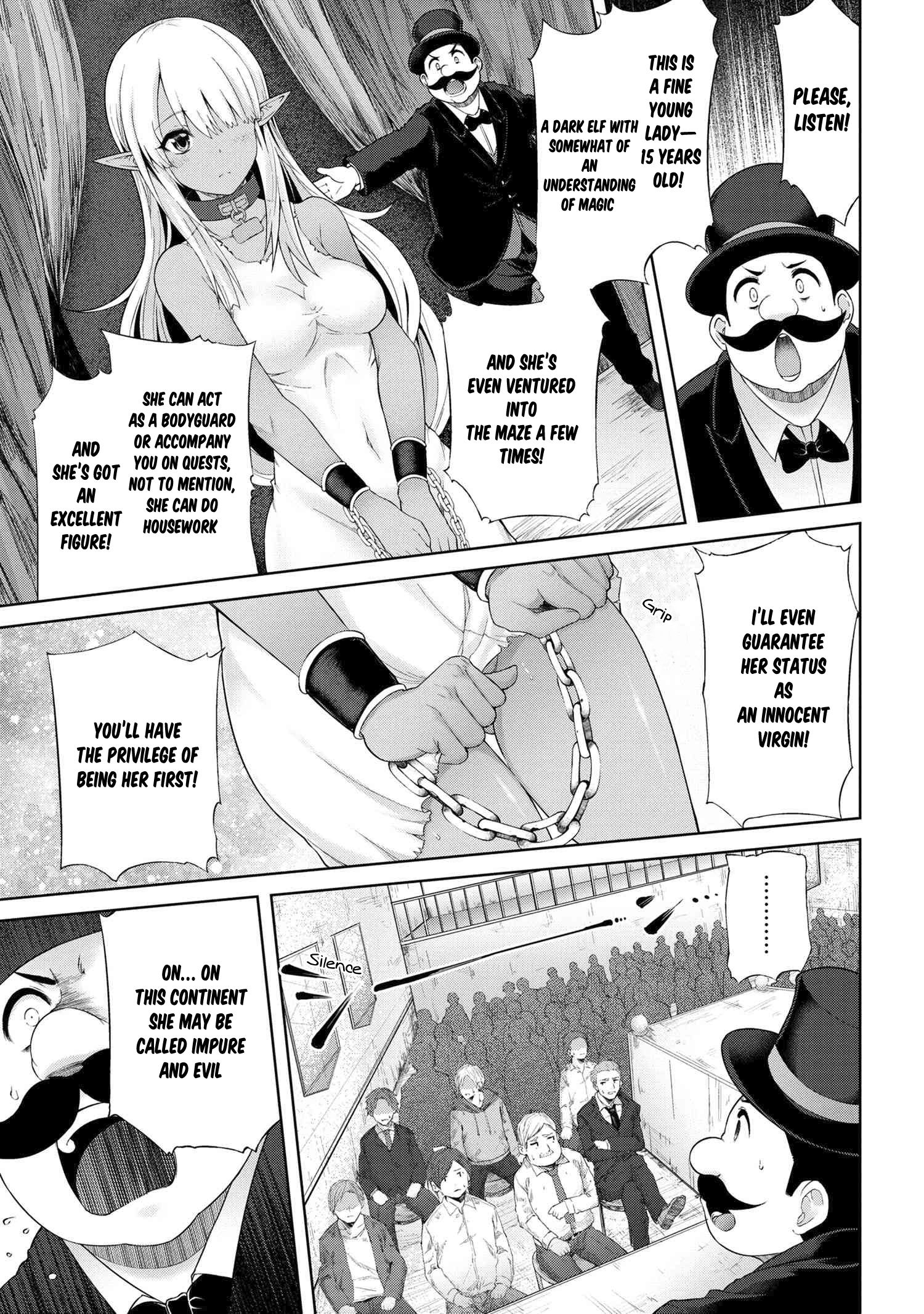 Ie ga Moete Jinsei Dou Demo Yoku Natta kara, Nokotta Nakenashi no Kin de Dark Elf no Dorei o Katta chapter 1 page 23