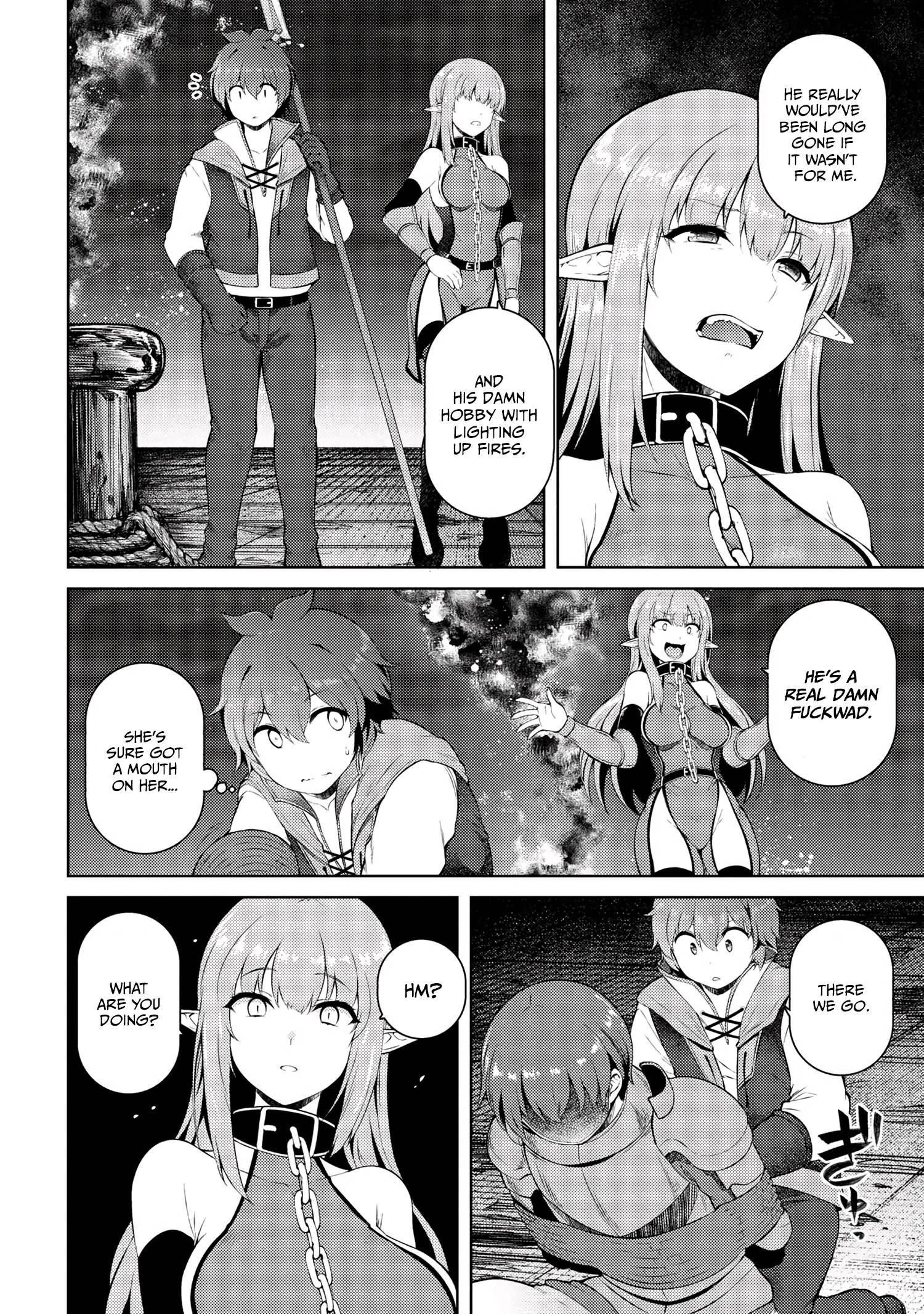 Ie ga Moete Jinsei Dou Demo Yoku Natta kara, Nokotta Nakenashi no Kin de Dark Elf no Dorei o Katta chapter 14.2 page 14