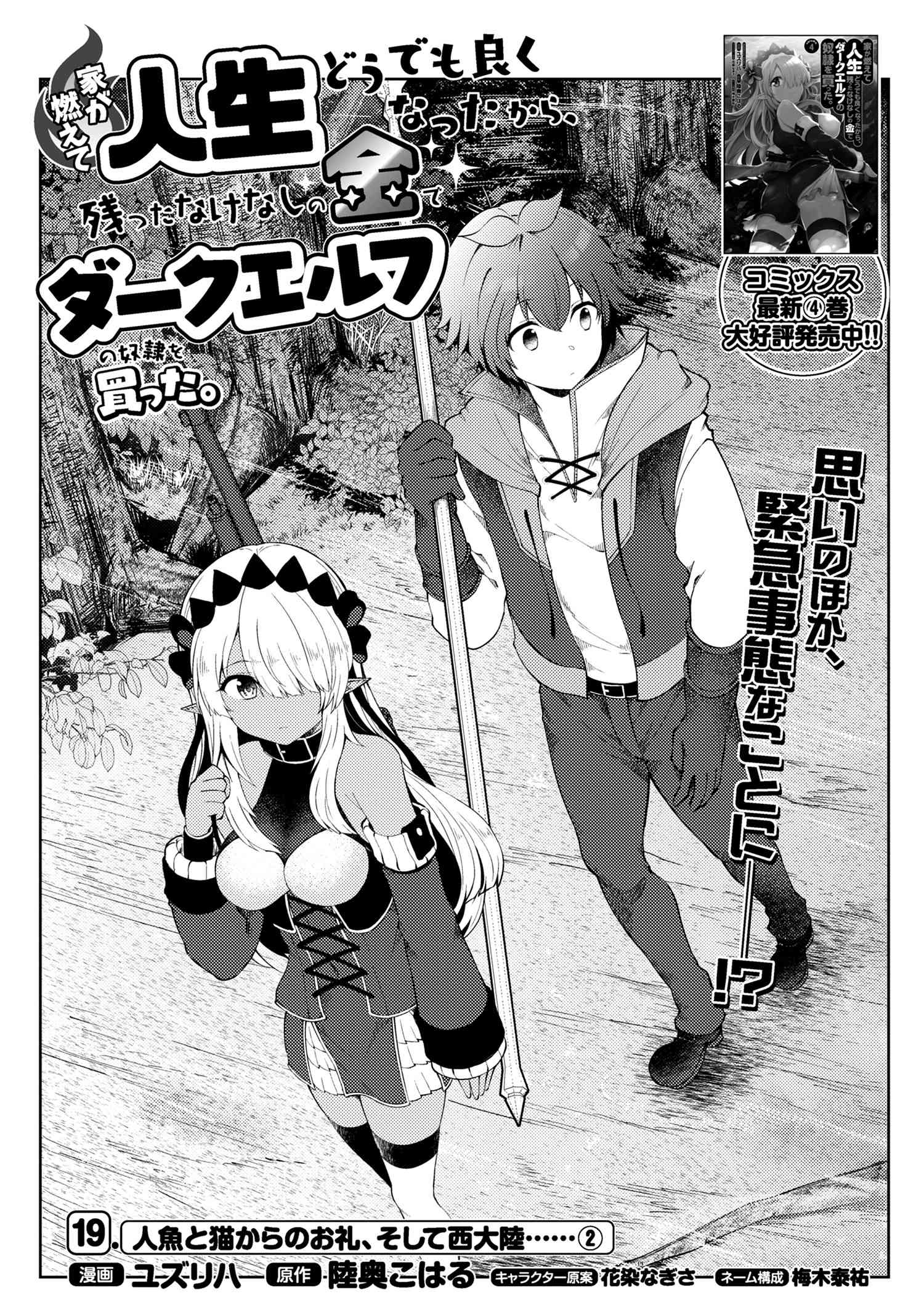 Ie ga Moete Jinsei Dou Demo Yoku Natta kara, Nokotta Nakenashi no Kin de Dark Elf no Dorei o Katta chapter 19.1 page 2