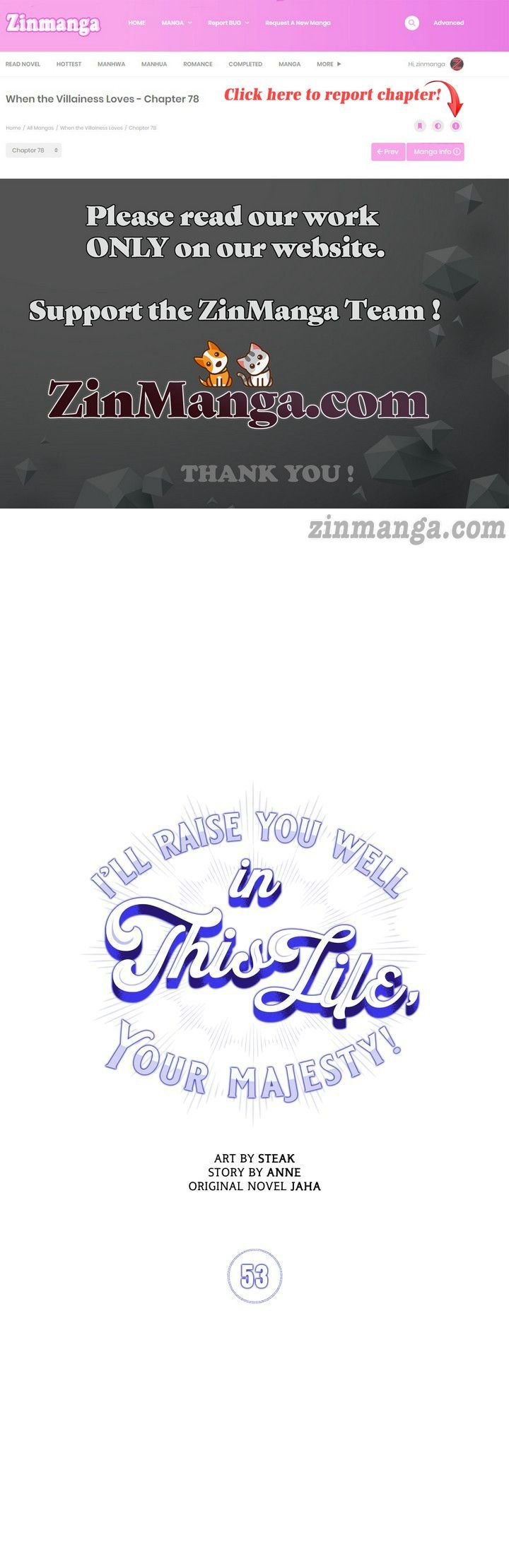 I’ll Raise You Well in This Life, Your Majesty! chapter 53 page 1