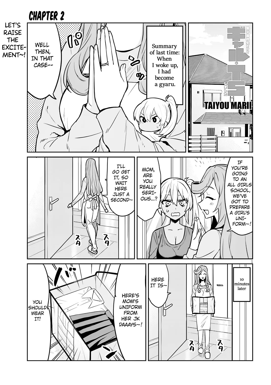 I’m a High School Boy, but I Got Gender-Swapped Into a Gyaru chapter 2 page 1