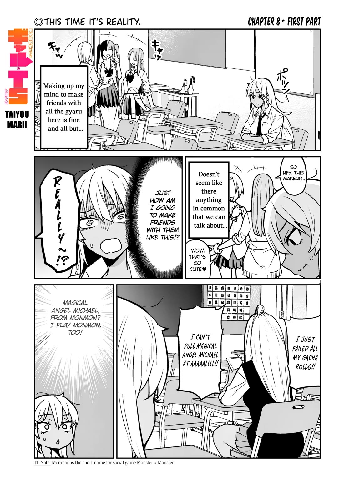 I’m a High School Boy, but I Got Gender-Swapped Into a Gyaru chapter 8.1 page 1
