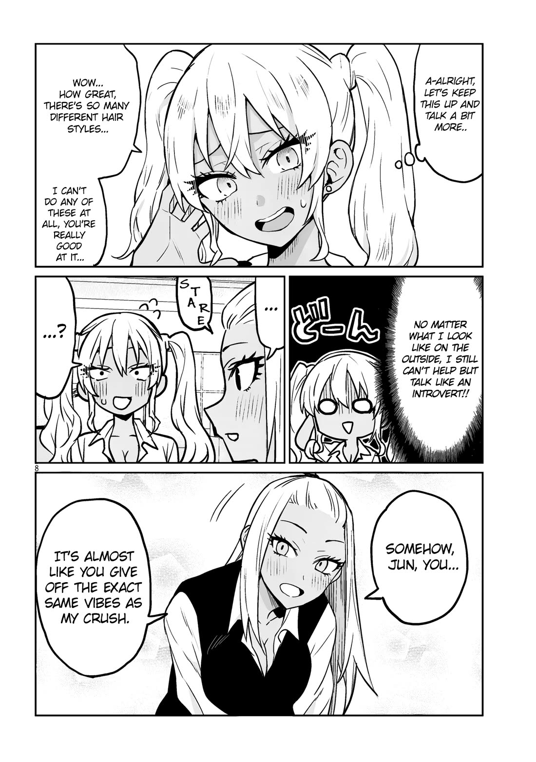 I’m a High School Boy, but I Got Gender-Swapped Into a Gyaru chapter 8.1 page 8