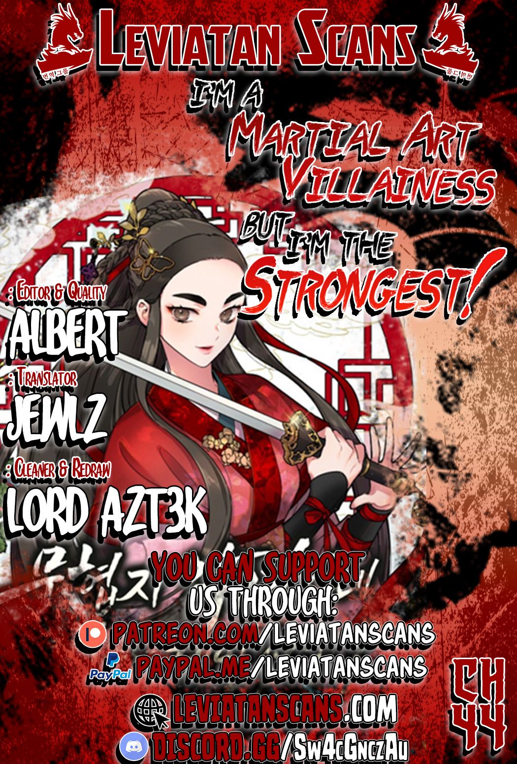 I'm a Martial Art Villainess but I'm the Strongest! chapter 44 page 1