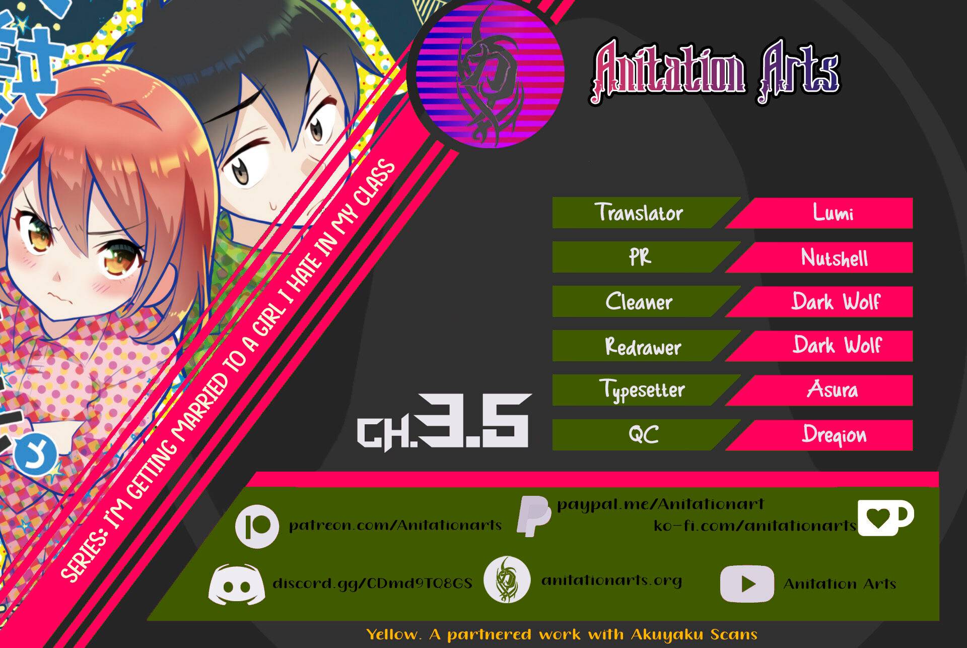 I’m getting married to a girl I hate in my class chapter 3.5 page 1