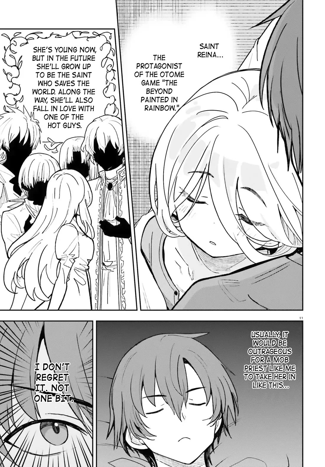 I'm Just a Mob Priest, but Since I Realized This World is an Otome Game, I'll Train the Heroine chapter 2 page 11