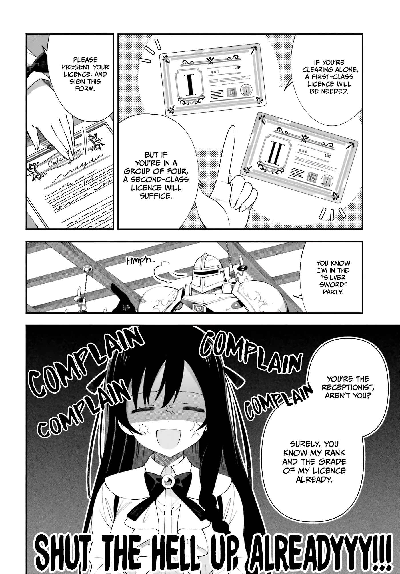 I'm the Guild Receptionist, but Since I Don't Want to Work Overtime, I Think I'll Just Solo the Boss chapter 1 page 10