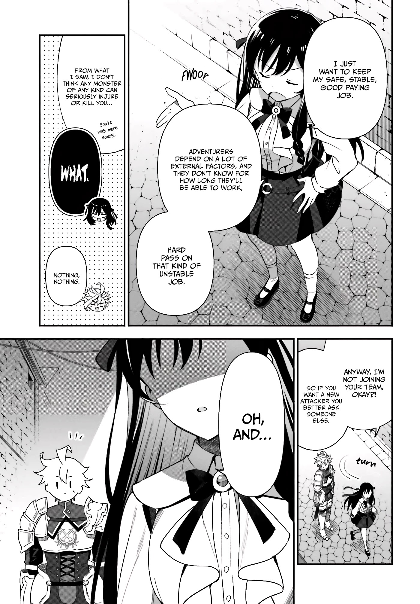 I'm the Guild Receptionist, but Since I Don't Want to Work Overtime, I Think I'll Just Solo the Boss chapter 3 page 26