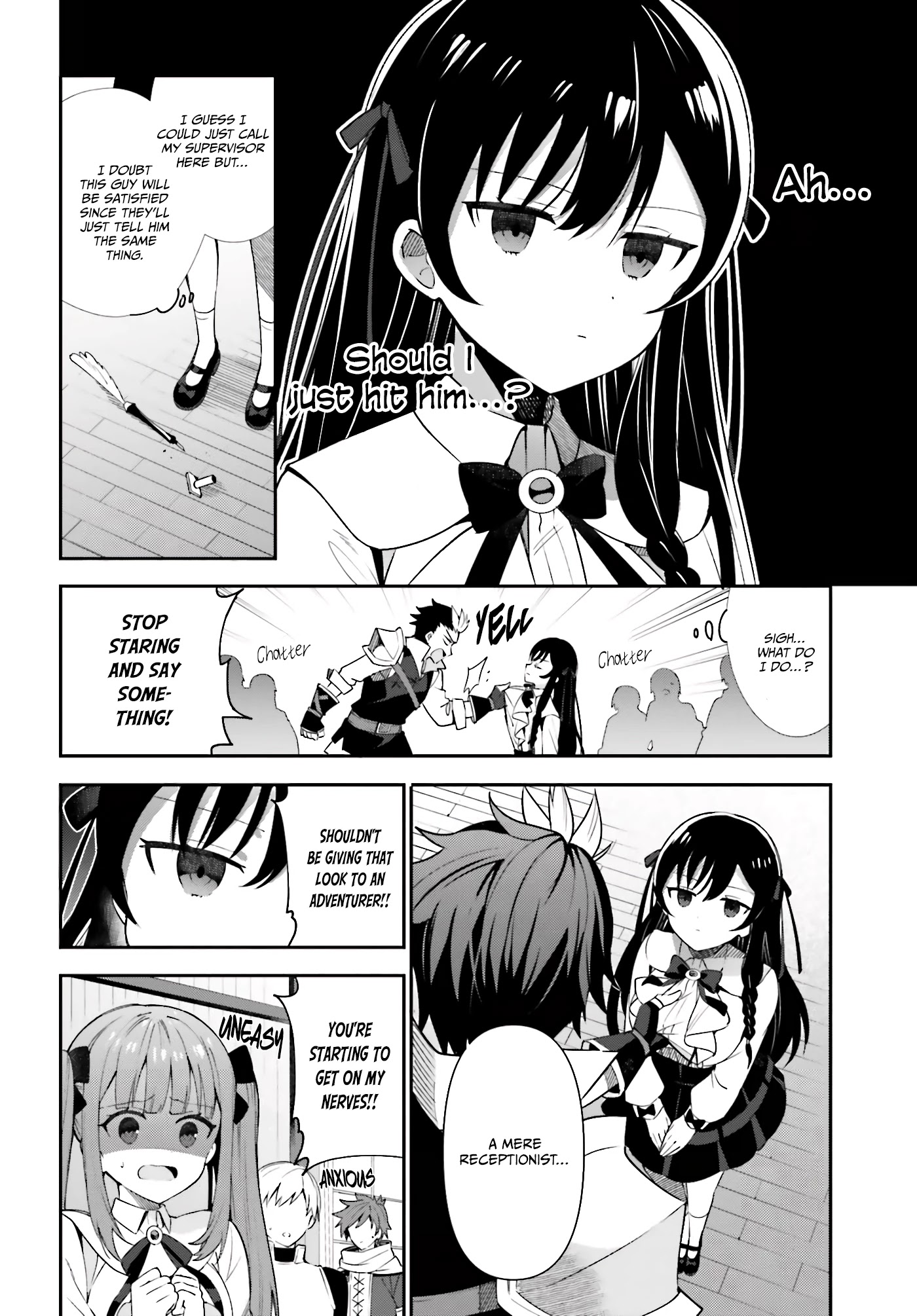 I'm the Guild Receptionist, but Since I Don't Want to Work Overtime, I Think I'll Just Solo the Boss chapter 4 page 21