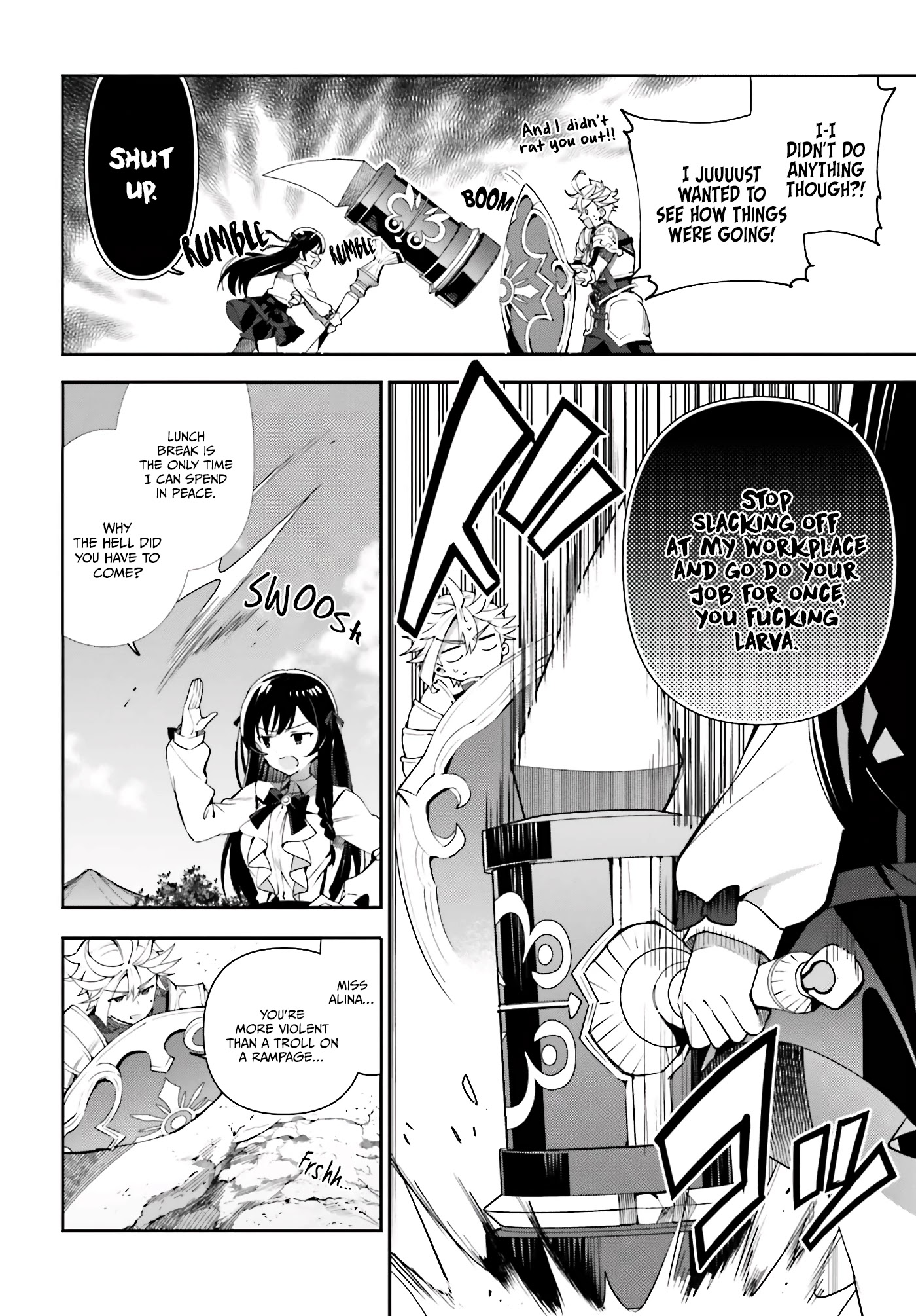 I'm the Guild Receptionist, but Since I Don't Want to Work Overtime, I Think I'll Just Solo the Boss chapter 4 page 9