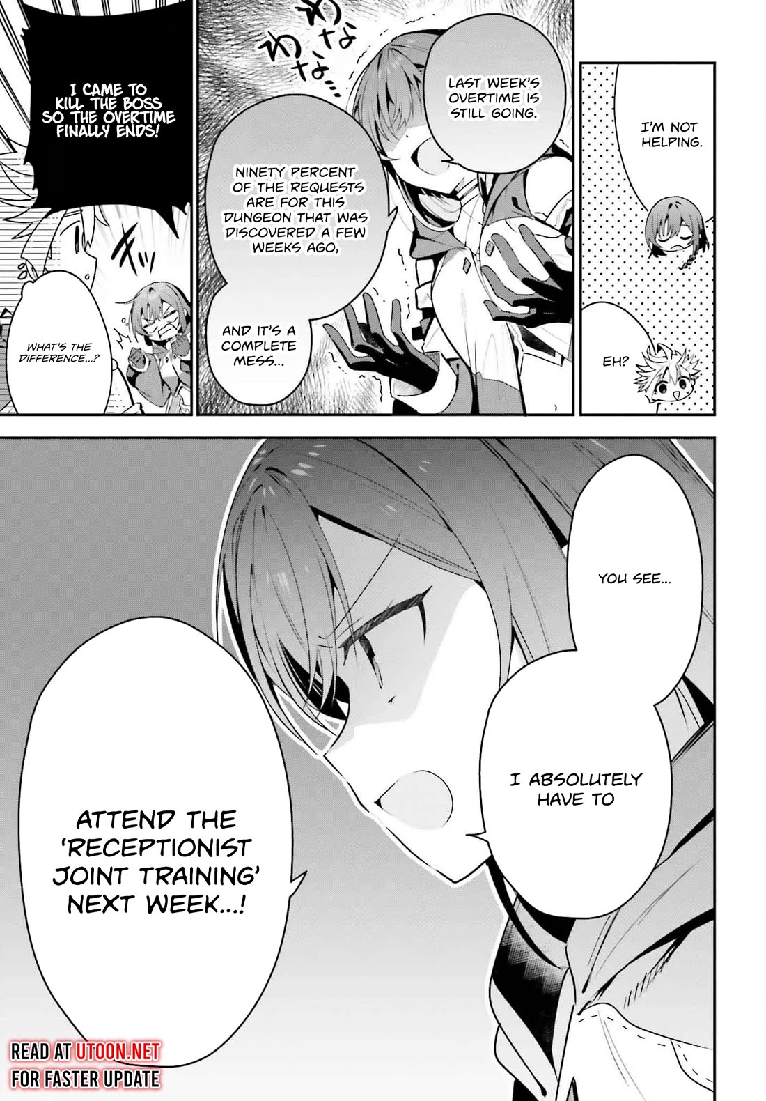 I'm the Guild Receptionist, but Since I Don't Want to Work Overtime, I Think I'll Just Solo the Boss chapter 40 page 9