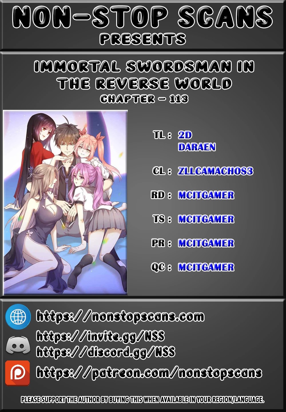 Immortal Swordsman in The Reverse World chapter 113 page 1