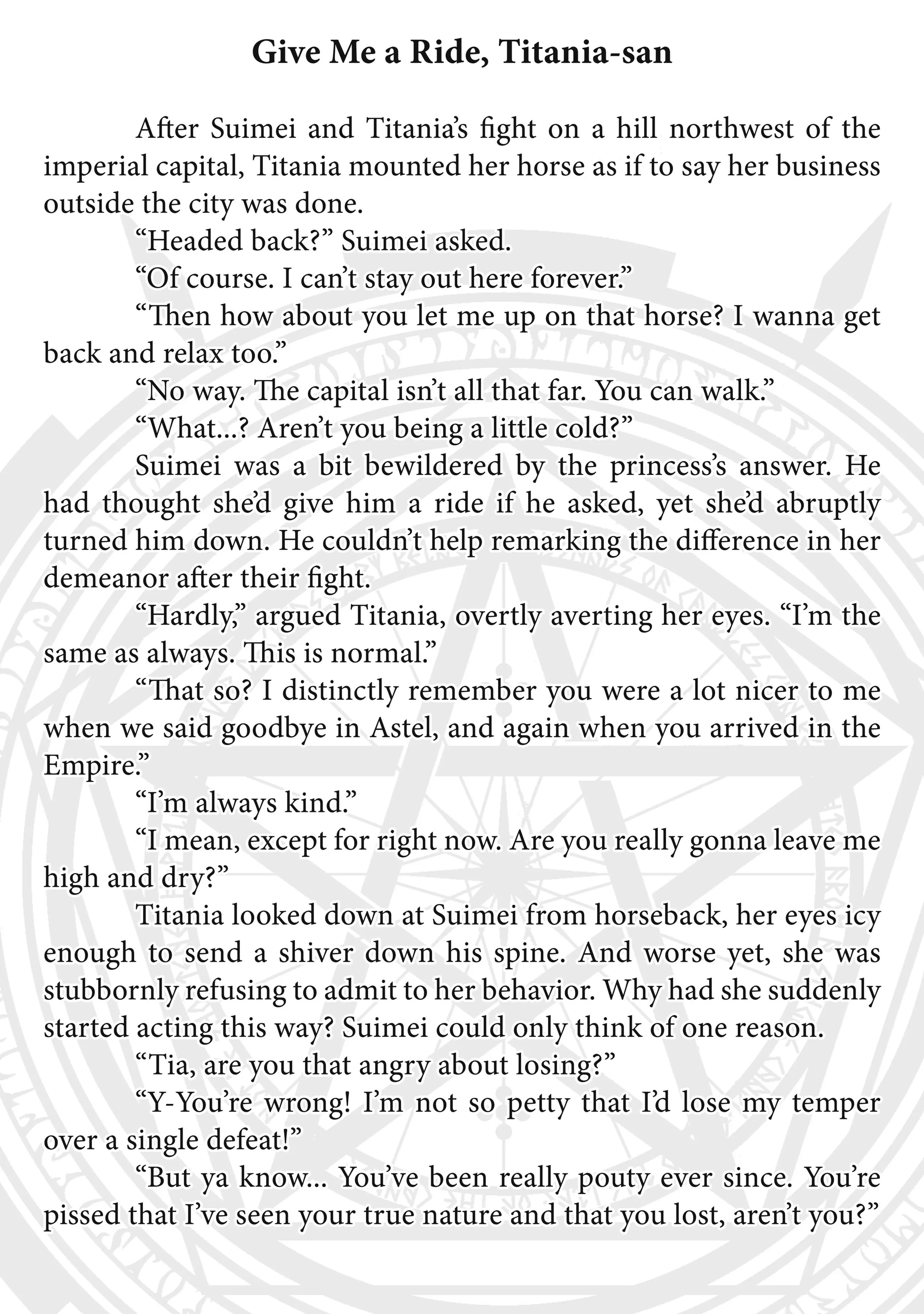 Isekai Mahou wa Okureteru! chapter 50.5 page 1