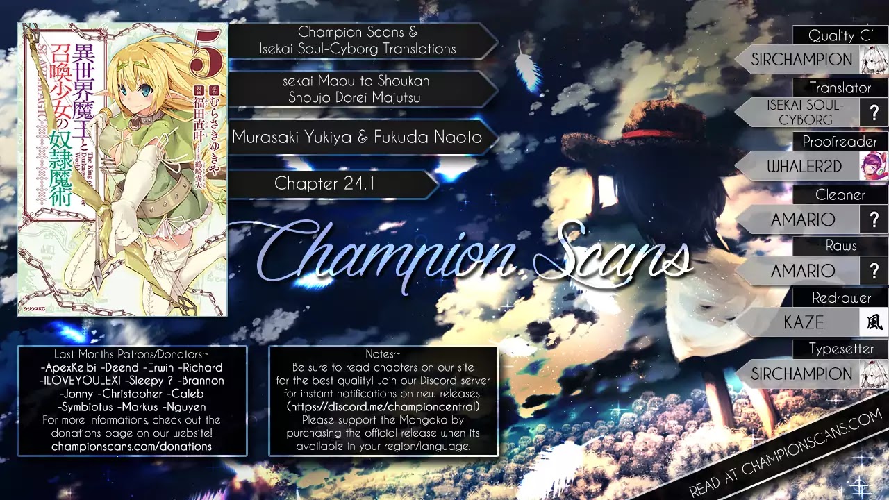 Isekai Maou to Shoukan Shoujo Dorei Majutsu chapter 24.1 page 1