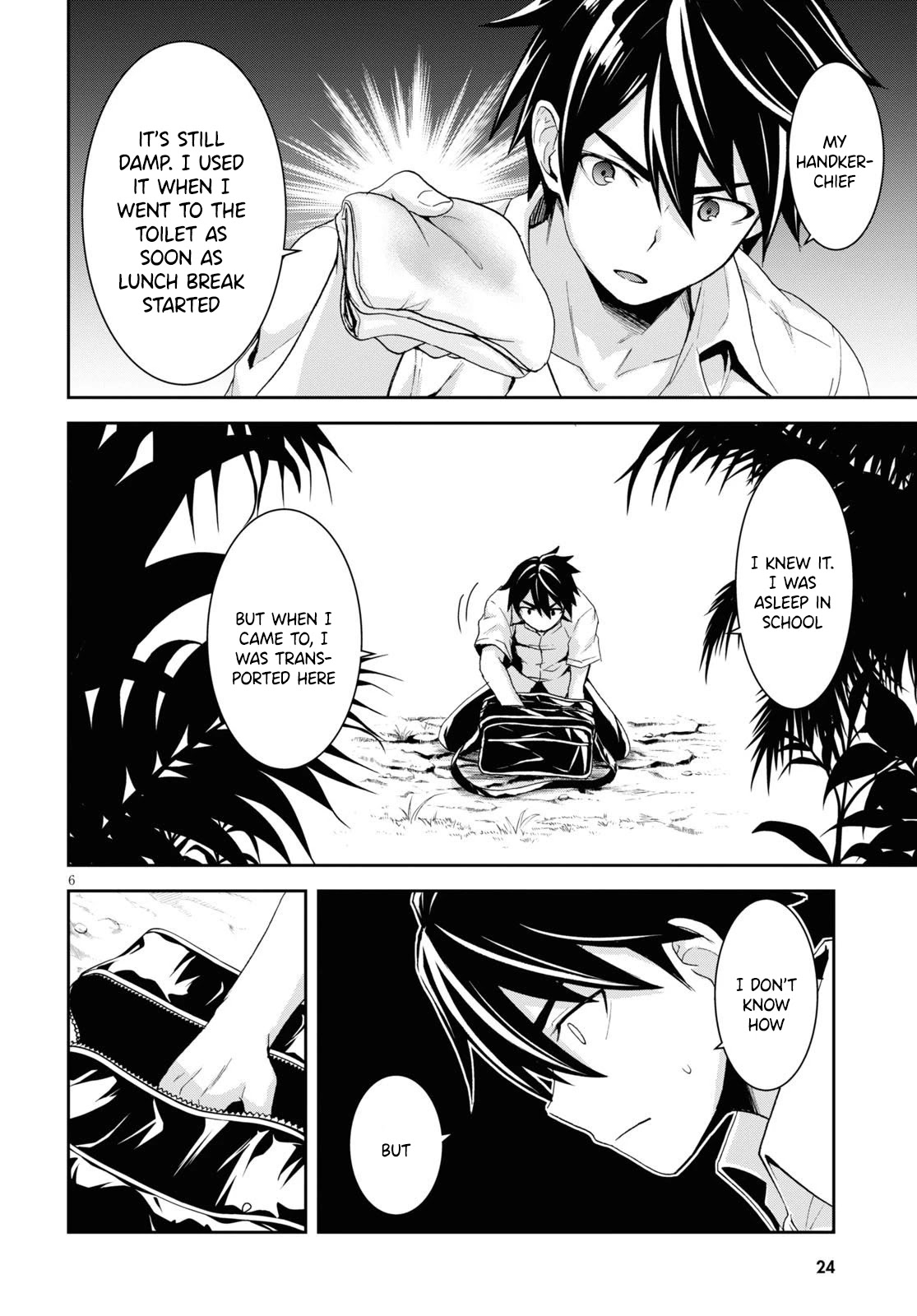 Isekai Yurutto Survival Seikatsu: Gakkou no Minna to Isekai no Mujintou ni Tenishitakedo Ore Dake Rakushou desu chapter 1 page 10