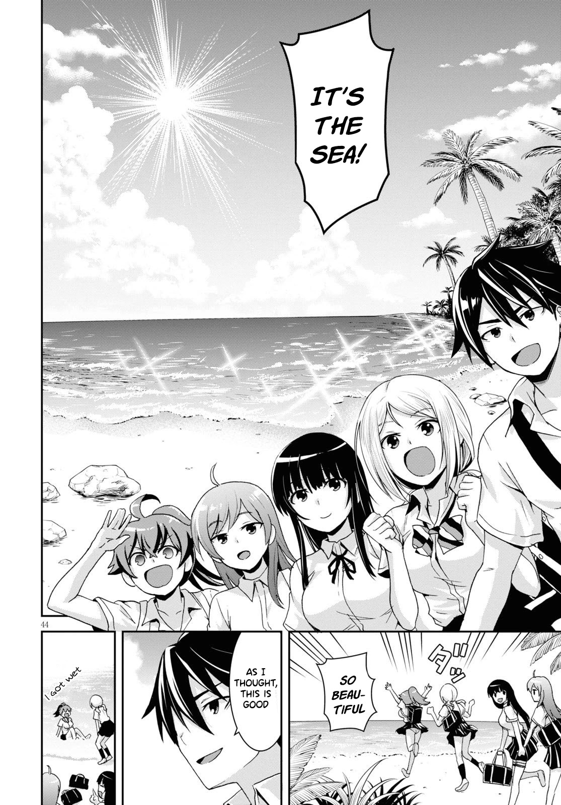 Isekai Yurutto Survival Seikatsu: Gakkou no Minna to Isekai no Mujintou ni Tenishitakedo Ore Dake Rakushou desu chapter 1 page 48