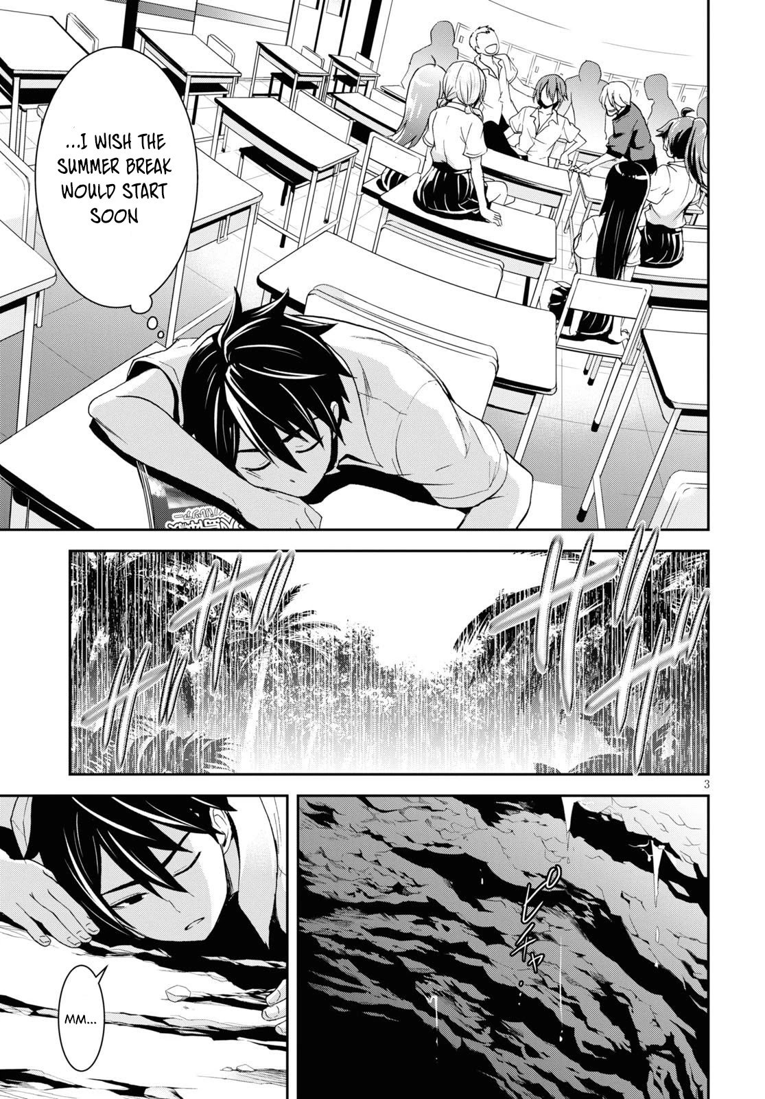 Isekai Yurutto Survival Seikatsu: Gakkou no Minna to Isekai no Mujintou ni Tenishitakedo Ore Dake Rakushou desu chapter 1 page 7