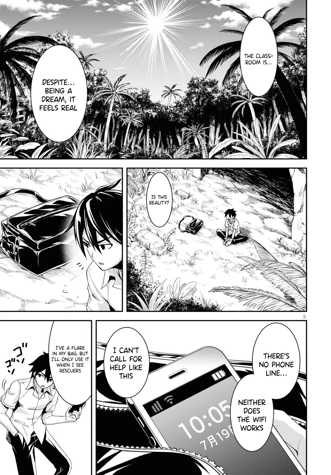 Isekai Yurutto Survival Seikatsu: Gakkou no Minna to Isekai no Mujintou ni Tenishitakedo Ore Dake Rakushou desu chapter 1 page 9