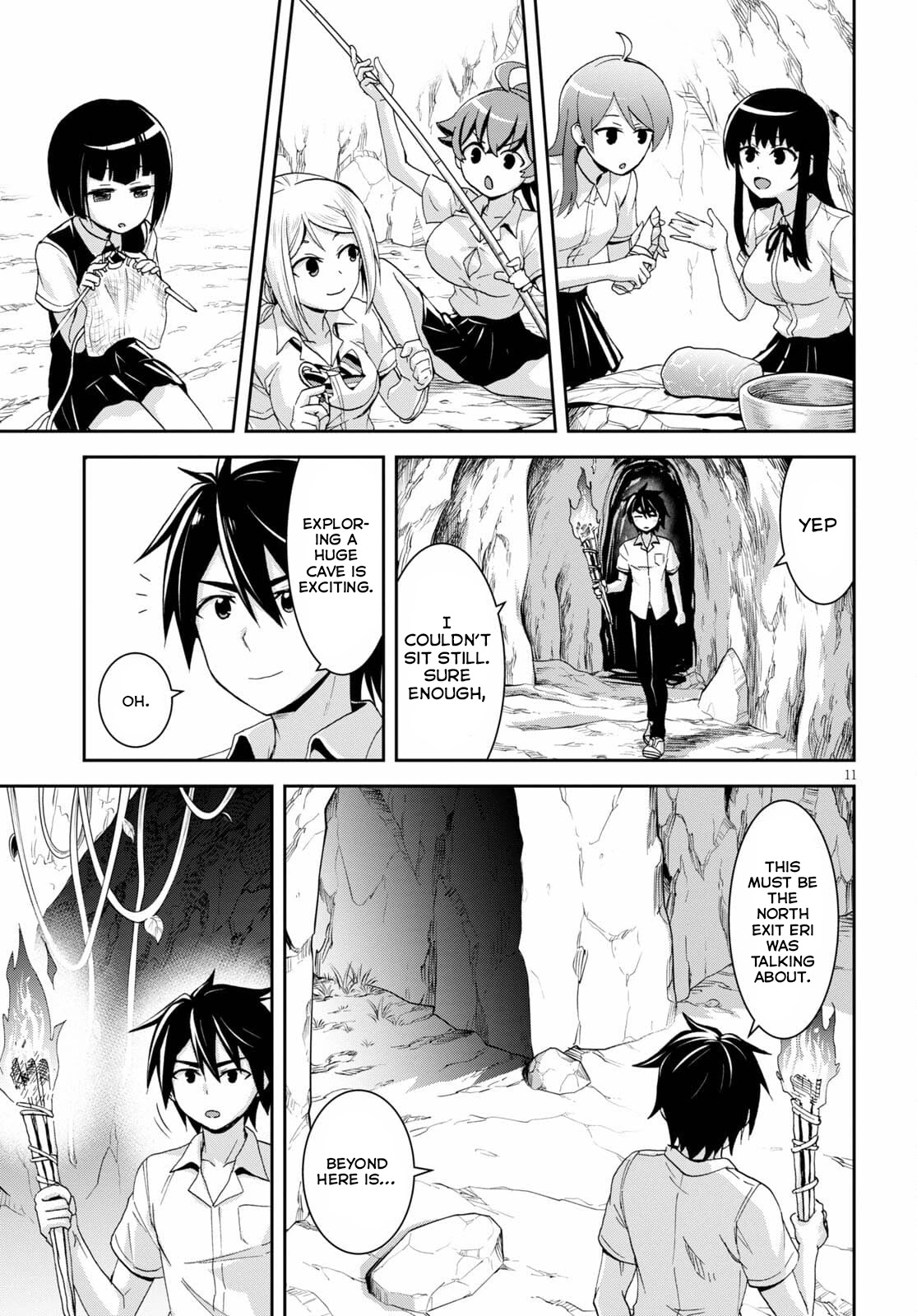 Isekai Yurutto Survival Seikatsu: Gakkou no Minna to Isekai no Mujintou ni Tenishitakedo Ore Dake Rakushou desu chapter 11 page 12