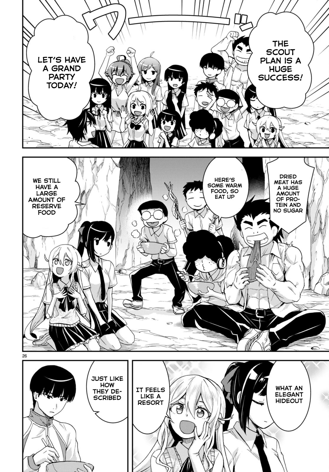 Isekai Yurutto Survival Seikatsu: Gakkou no Minna to Isekai no Mujintou ni Tenishitakedo Ore Dake Rakushou desu chapter 16 page 27