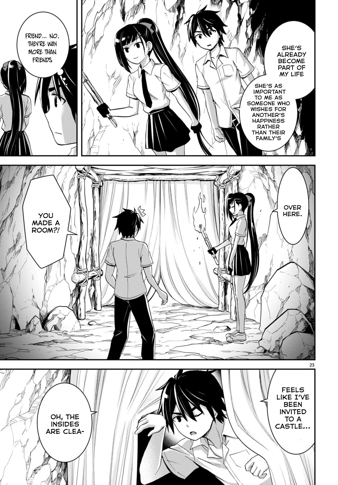 Isekai Yurutto Survival Seikatsu: Gakkou no Minna to Isekai no Mujintou ni Tenishitakedo Ore Dake Rakushou desu chapter 18 page 24