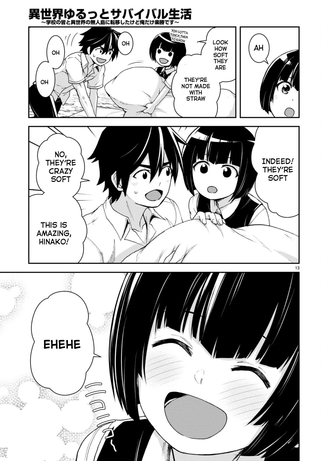 Isekai Yurutto Survival Seikatsu: Gakkou no Minna to Isekai no Mujintou ni Tenishitakedo Ore Dake Rakushou desu chapter 22 page 14