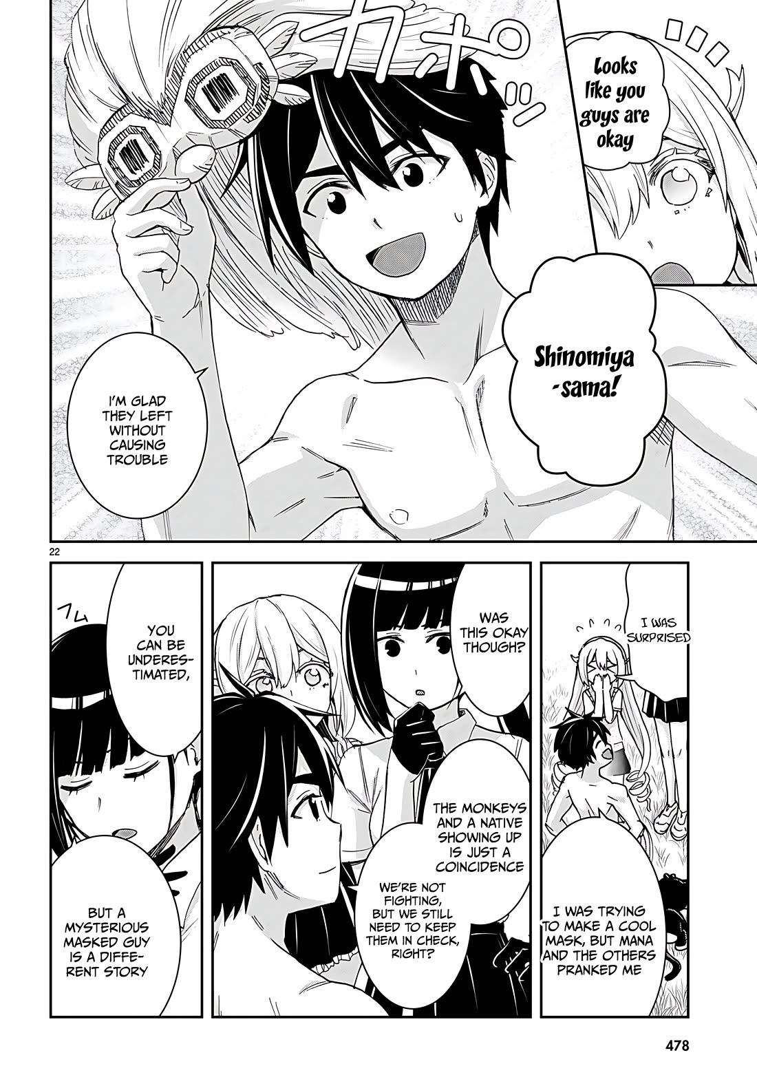 Isekai Yurutto Survival Seikatsu: Gakkou no Minna to Isekai no Mujintou ni Tenishitakedo Ore Dake Rakushou desu chapter 34 page 22