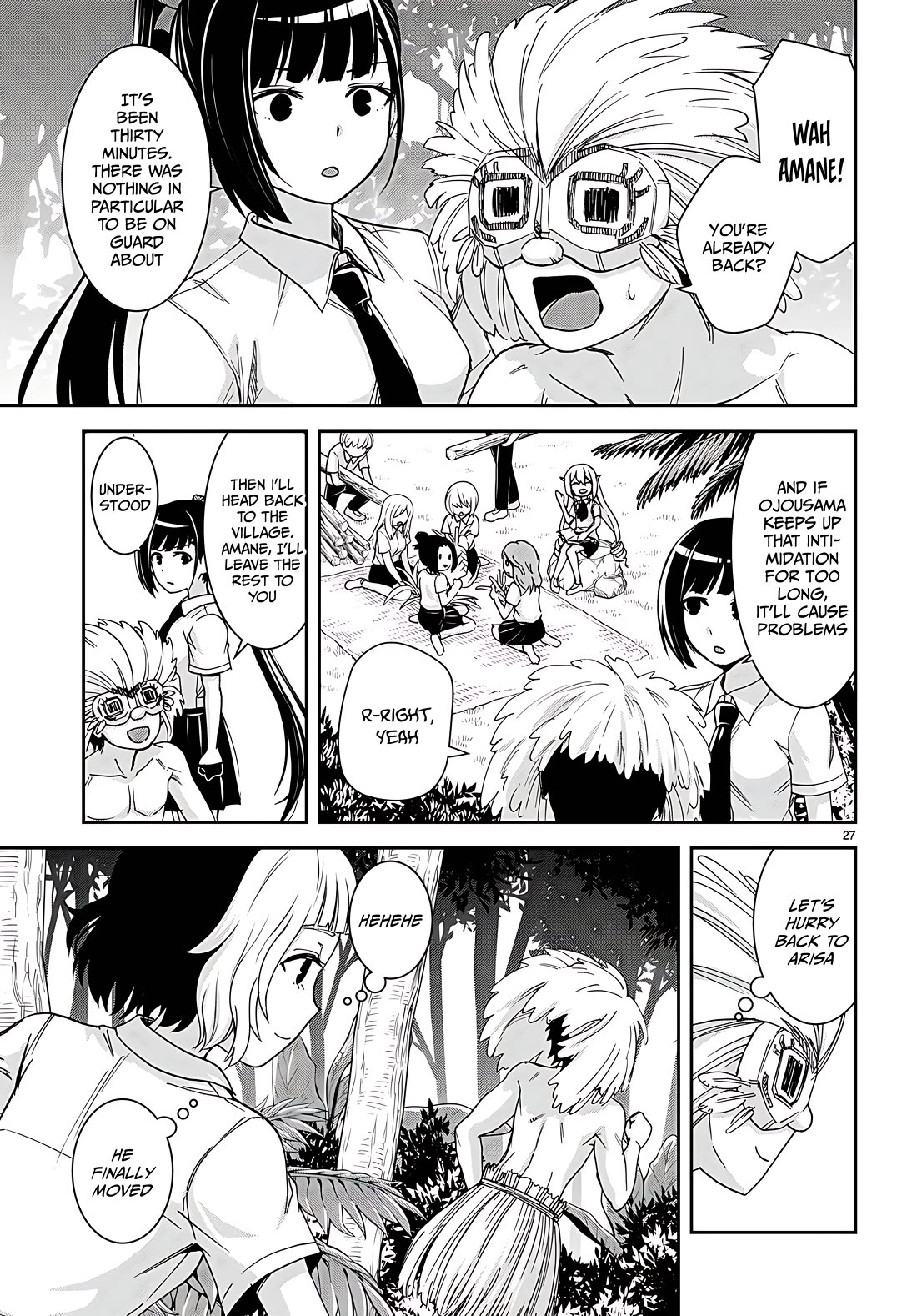 Isekai Yurutto Survival Seikatsu: Gakkou no Minna to Isekai no Mujintou ni Tenishitakedo Ore Dake Rakushou desu chapter 35 page 27