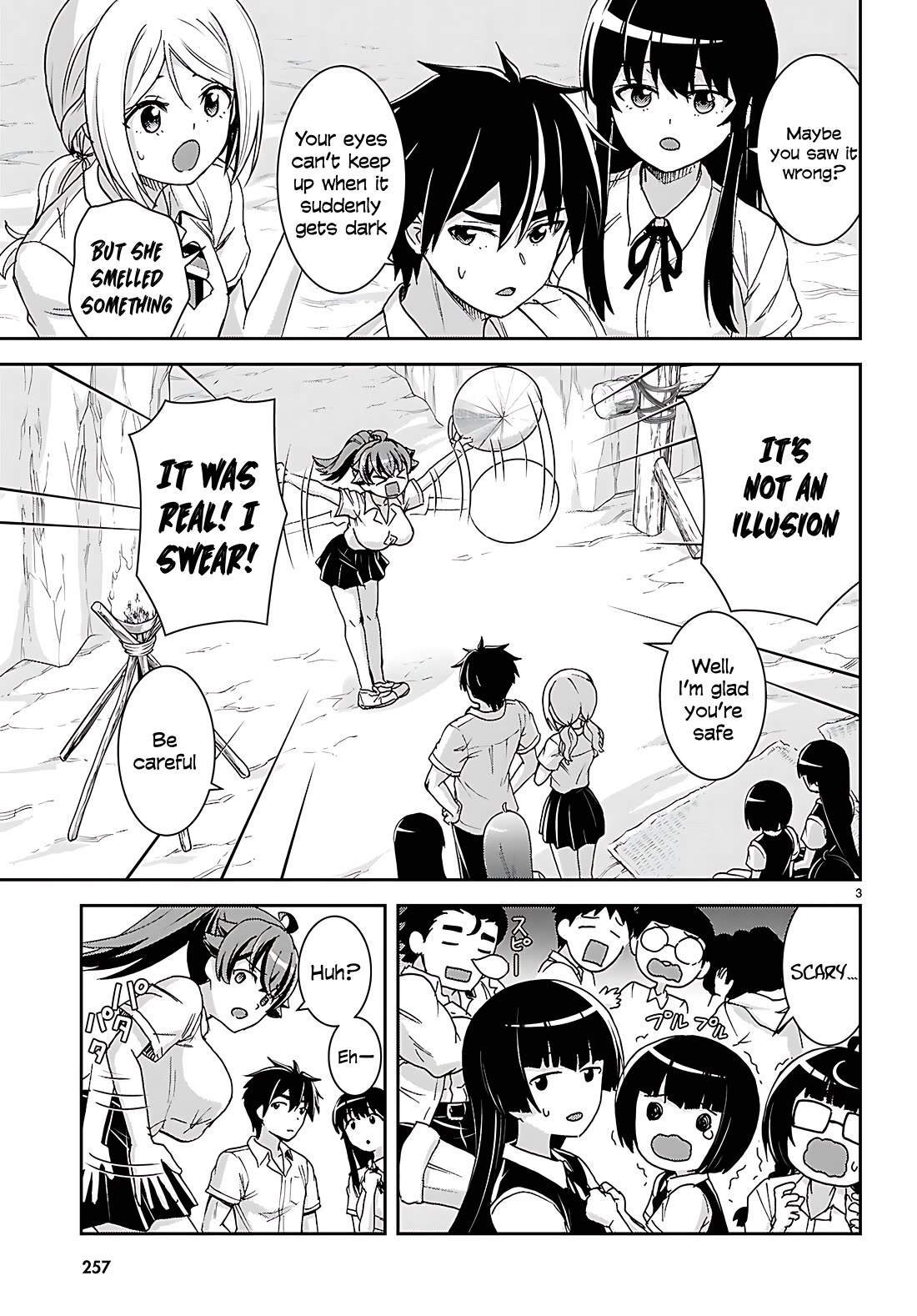 Isekai Yurutto Survival Seikatsu: Gakkou no Minna to Isekai no Mujintou ni Tenishitakedo Ore Dake Rakushou desu chapter 39 page 3