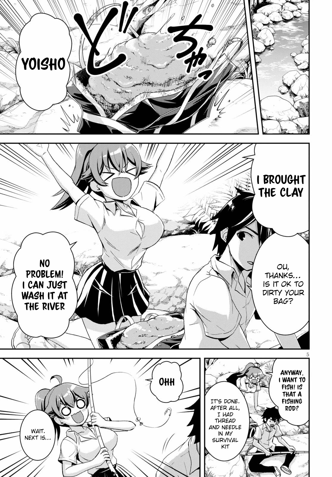 Isekai Yurutto Survival Seikatsu: Gakkou no Minna to Isekai no Mujintou ni Tenishitakedo Ore Dake Rakushou desu chapter 4 page 6