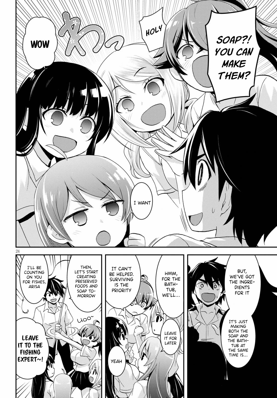 Isekai Yurutto Survival Seikatsu: Gakkou no Minna to Isekai no Mujintou ni Tenishitakedo Ore Dake Rakushou desu chapter 5 page 25