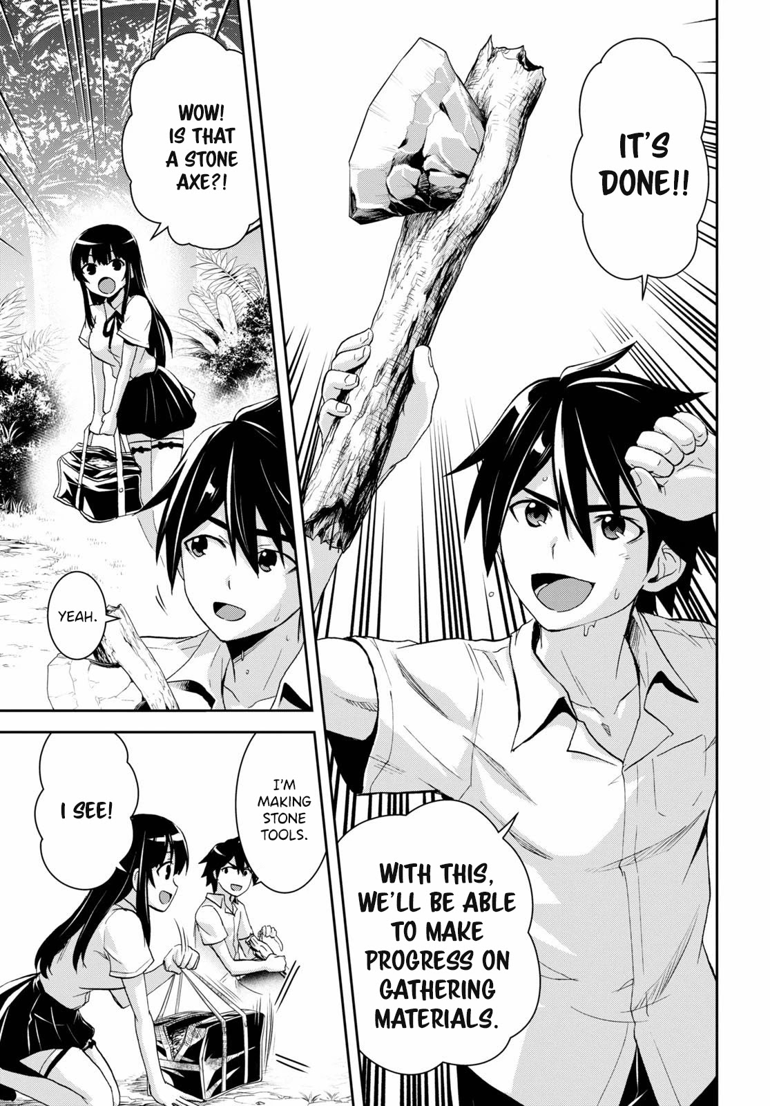 Isekai Yurutto Survival Seikatsu: Gakkou no Minna to Isekai no Mujintou ni Tenishitakedo Ore Dake Rakushou desu chapter 5 page 6