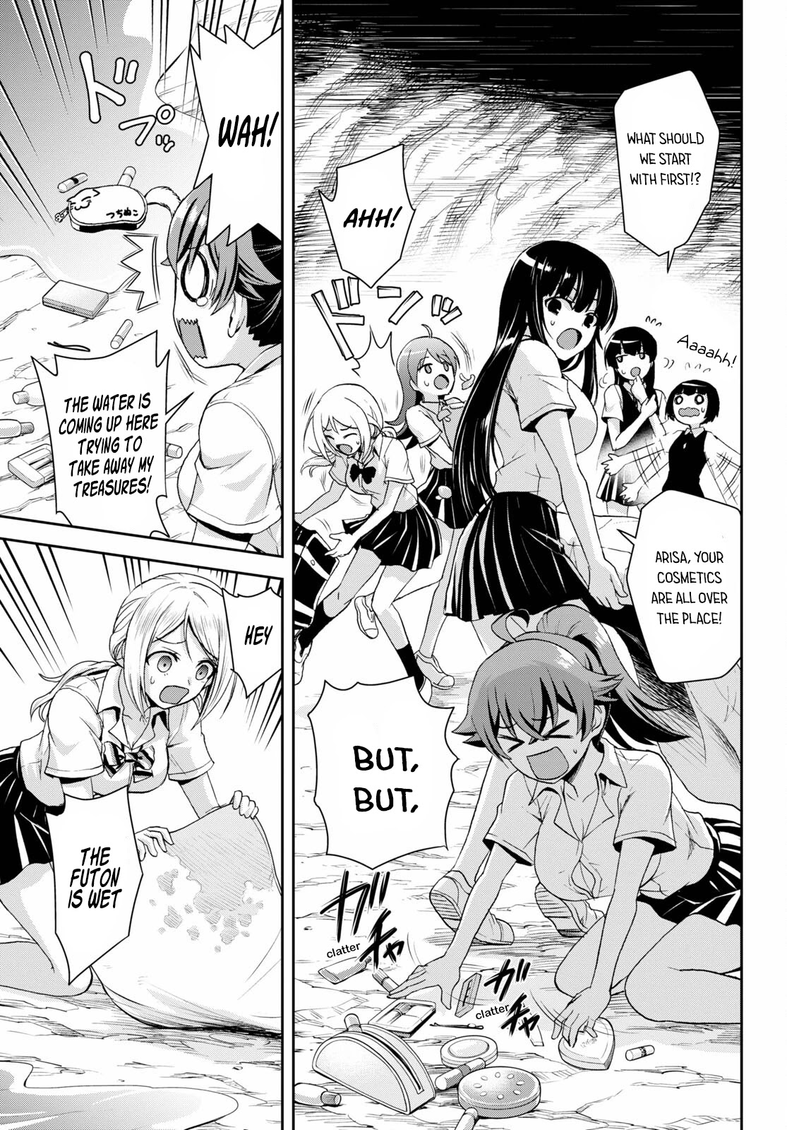 Isekai Yurutto Survival Seikatsu: Gakkou no Minna to Isekai no Mujintou ni Tenishitakedo Ore Dake Rakushou desu chapter 8 page 4