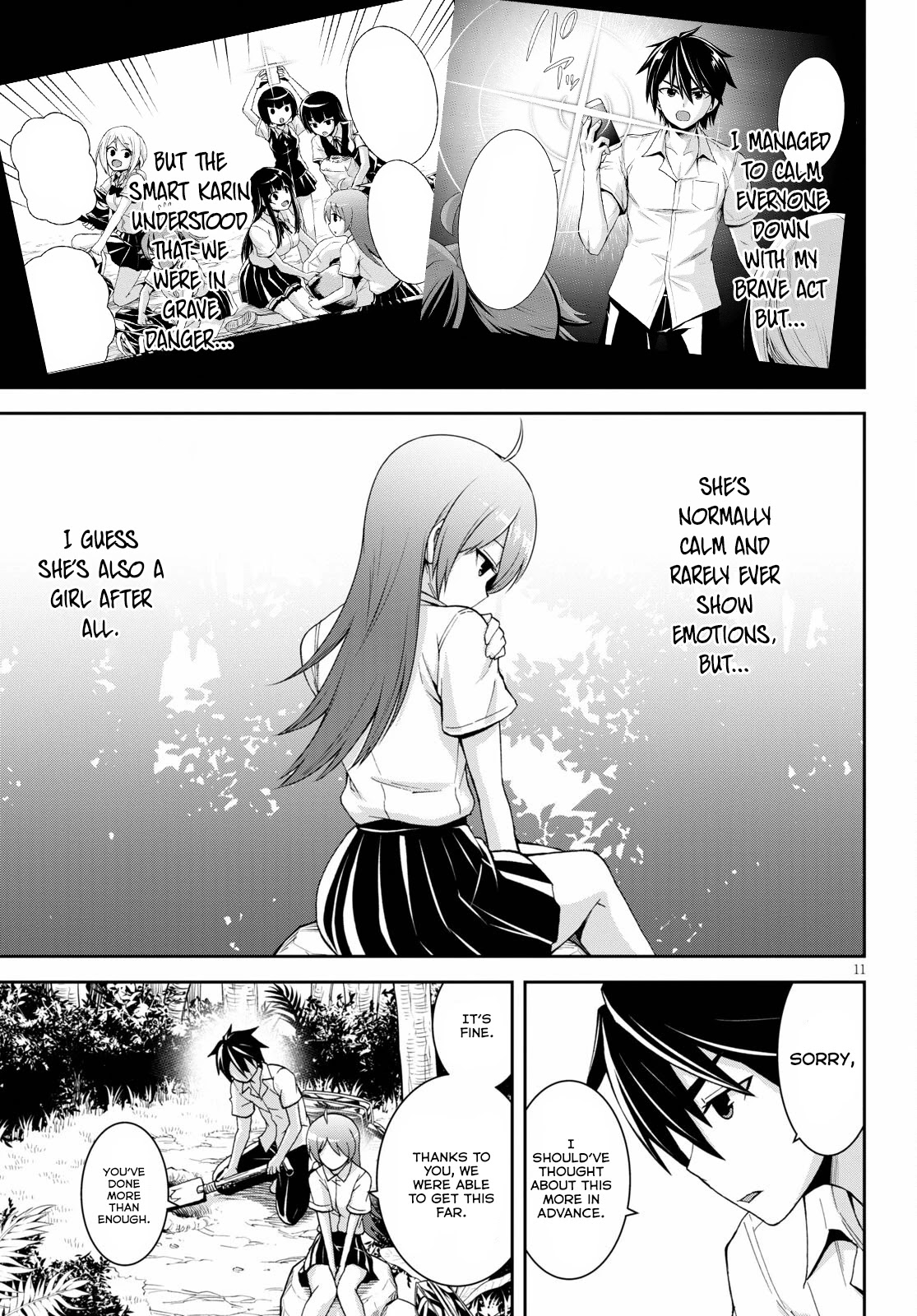 Isekai Yurutto Survival Seikatsu: Gakkou no Minna to Isekai no Mujintou ni Tenishitakedo Ore Dake Rakushou desu chapter 9 page 12