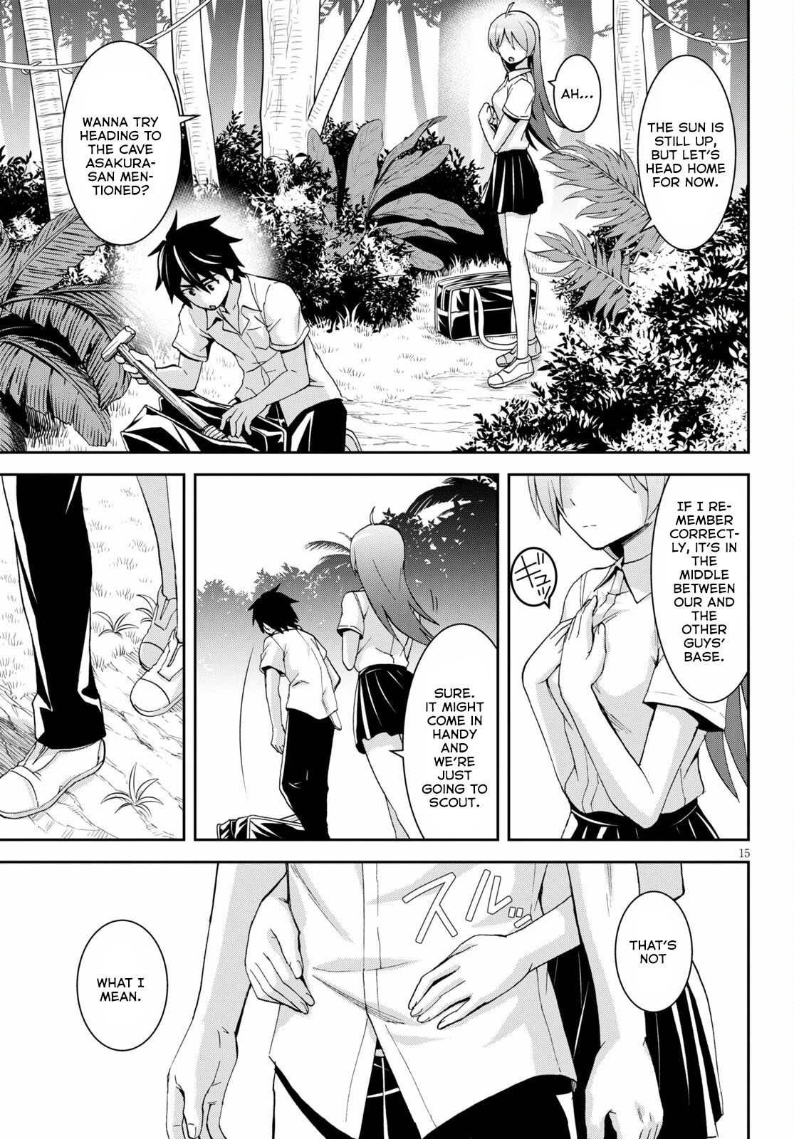 Isekai Yurutto Survival Seikatsu: Gakkou no Minna to Isekai no Mujintou ni Tenishitakedo Ore Dake Rakushou desu chapter 9 page 16